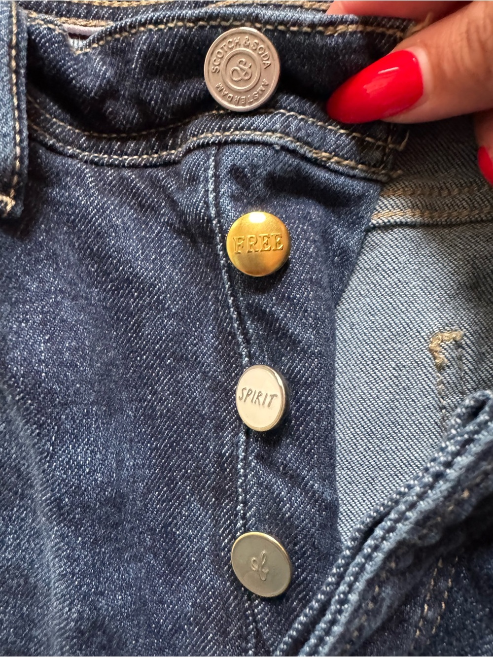 Scotch & Soda Dark Blue Wide Leg Jeans - Picture 2 of 4